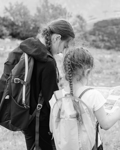 children-hiking-beautiful-summer-day-alps-mountains-austria-resting-rock-kids-look-map-mountain-peaks-valley